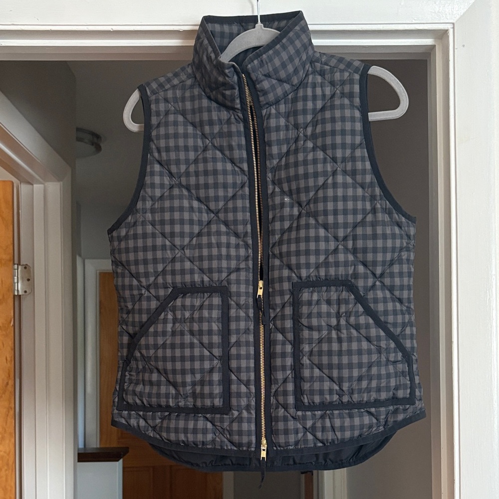 J. Crew Black and Gray Vest